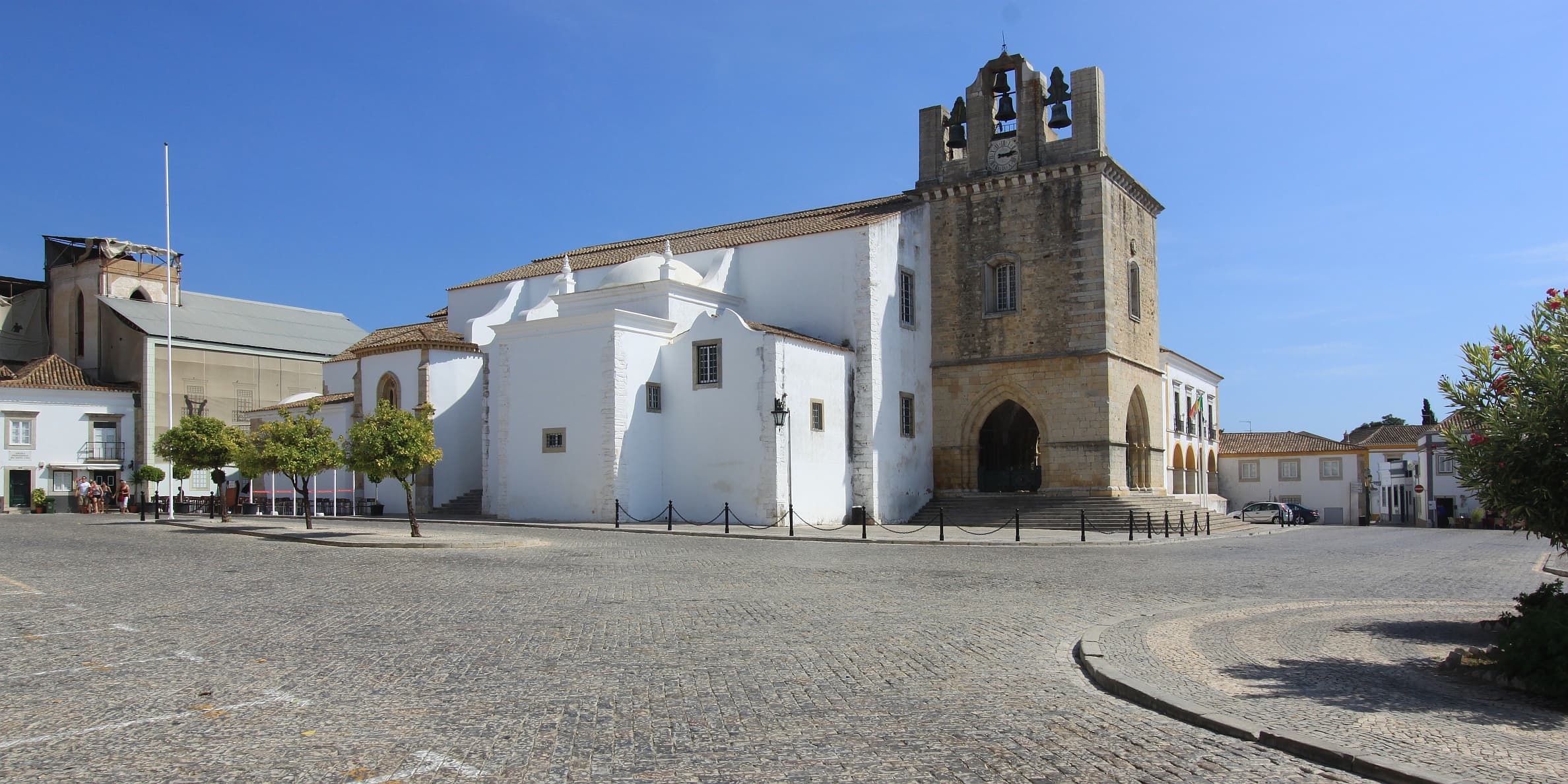 Faro old town and marina with Ria Formosa.