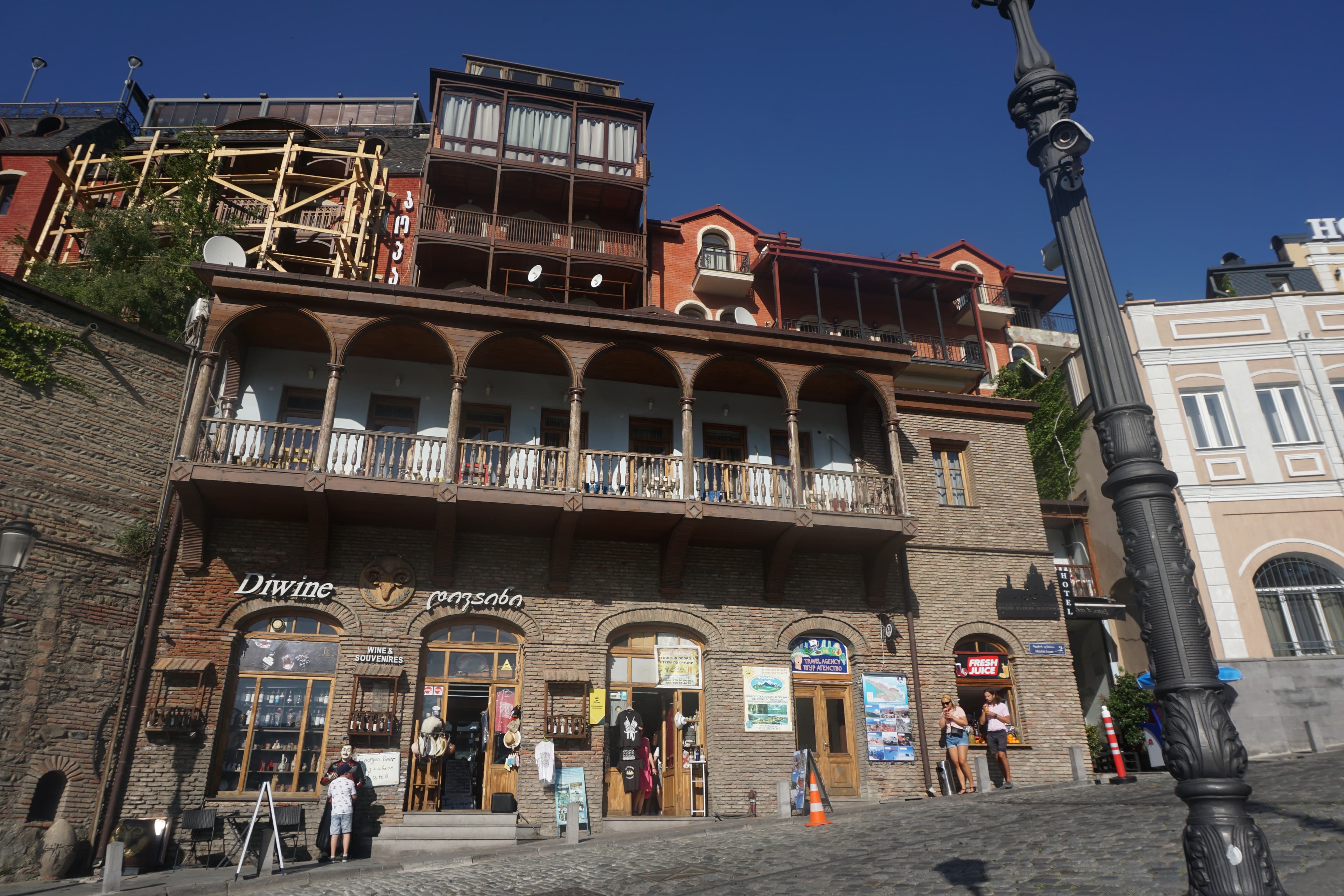 Old Town Tbilisi with historic architecture and colorful buildings.