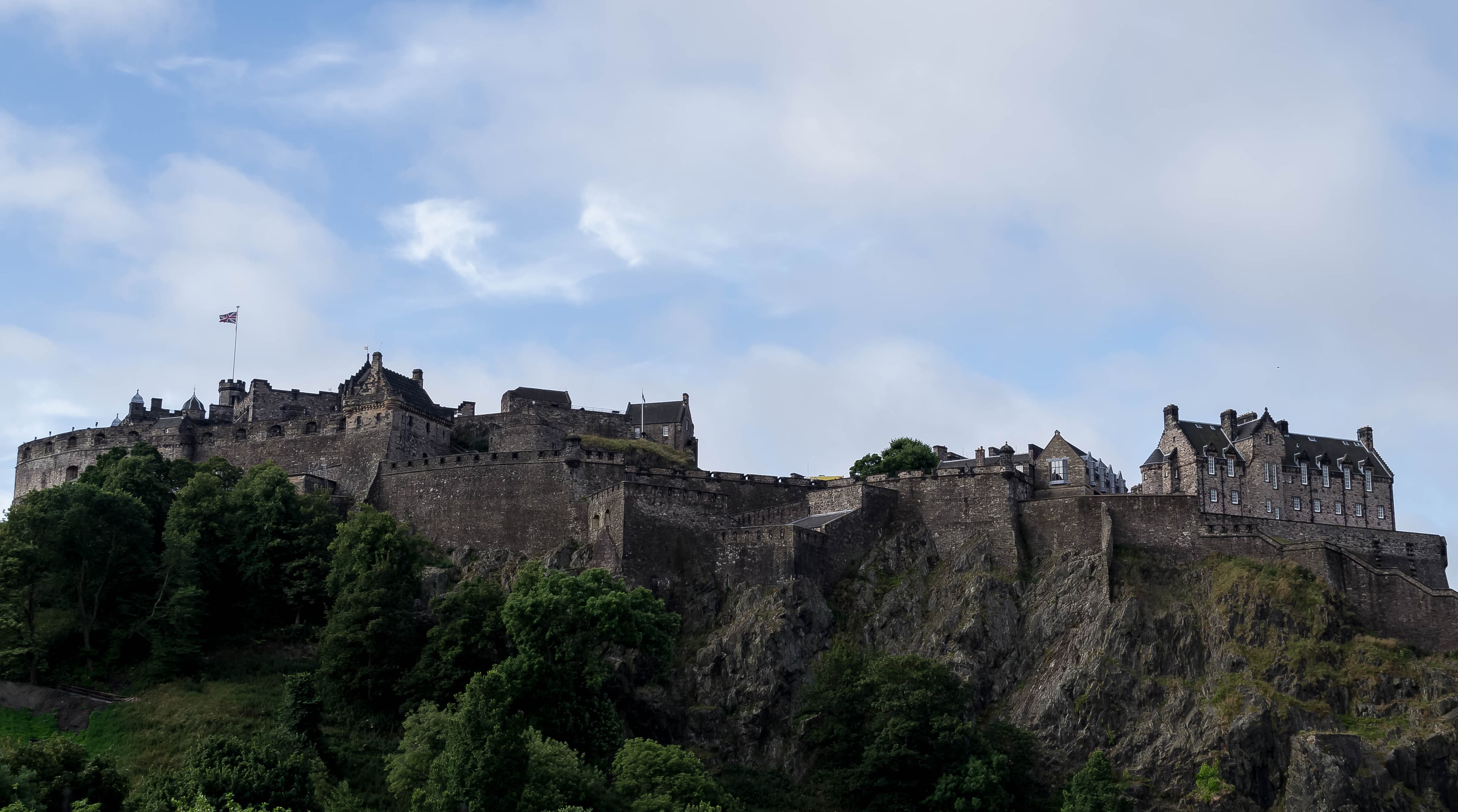 Edinburgh Castle overlooking the city.